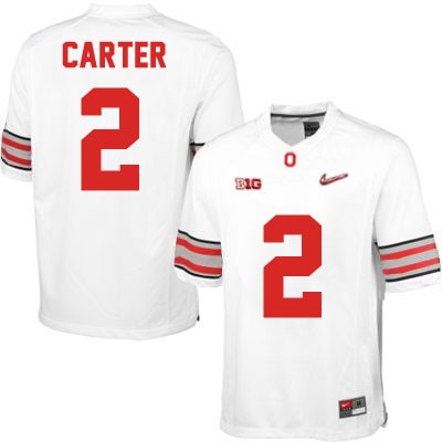 Ohio State Buckeyes Men's Cris Carter #2 White Authentic Nike Diamond Quest Playoffs College NCAA Stitched Football Jersey BT19F44LY